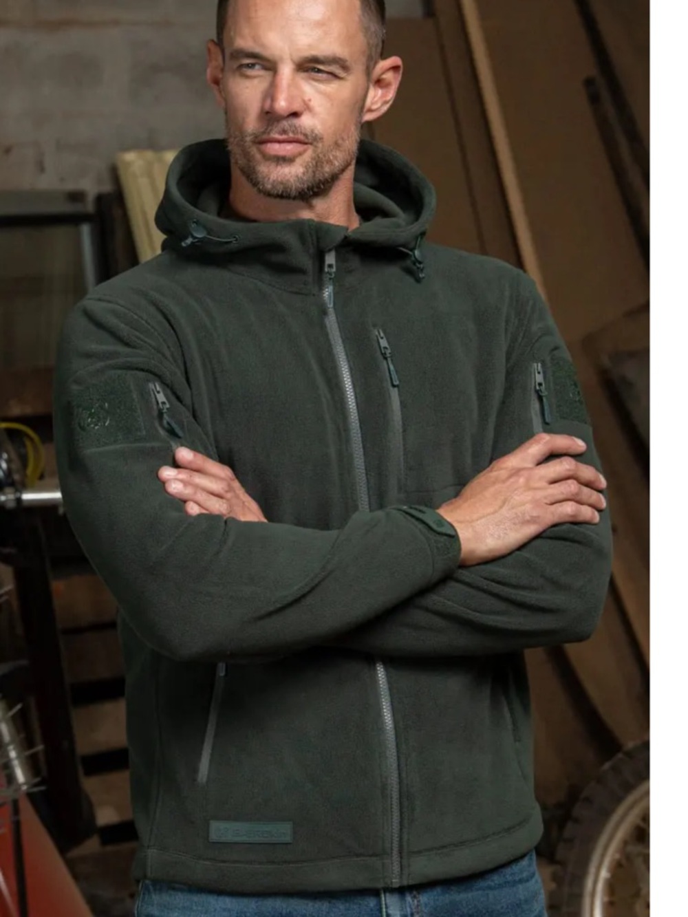 BAERSkin tactical hoodie fleece green men’s large